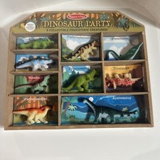 Melissa Doug Dinosaur Party Play Set 9 Collectible Prehistoric Creatures NEW