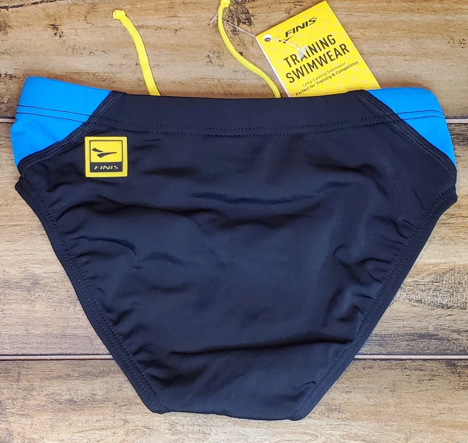 Traje de baño Finis de entrenamiento de competición azul especia/negro para niños talla 26Y juvenil nuevo con etiquetas Foto 2 de 3