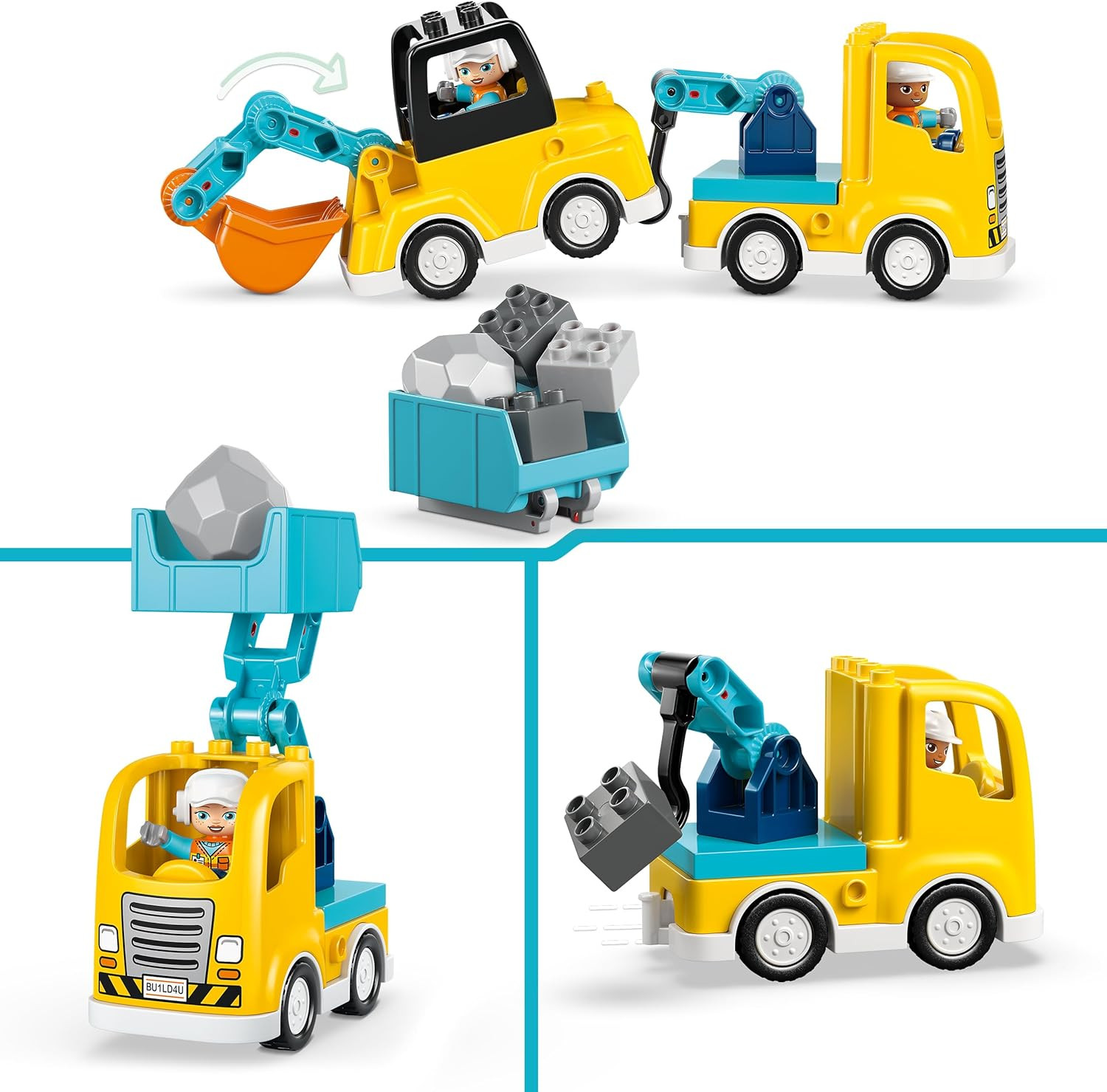 LEGO DUPLO Veicoli Da Cantiere 3 in 1 - Gioco Didattico Montessori Con Camion, E foto 4