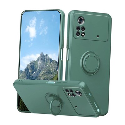 Compatible with Xiaomi Poco X4 Pro Case with Ring Kickstand Dark green