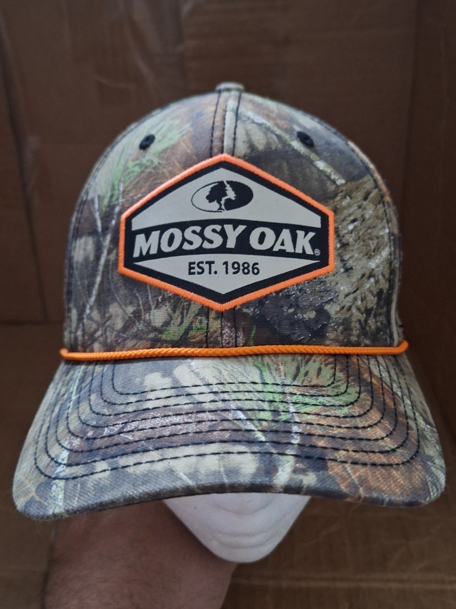 mossy oak Orange Rope Camo Snapback hat BOX SHIPPED