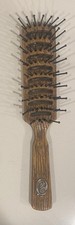 Vintage Goody Vented Hair Brush Faux Wood Brown 8" Ball Tipped Vented USA