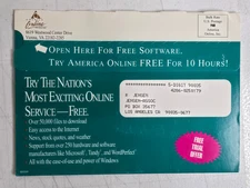 AOL America Online Version 1.5 Floppy Disk Sealed Mailer 1994 RARE Early Windows