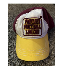 Fantasy Football Legend Snapback Hat Maroon Yellow White Adjustable Men's Sports