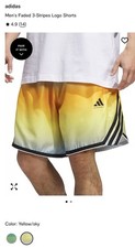 adidas mens faded 3-stripes logo shorts Large 55