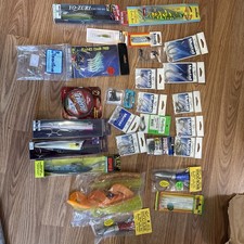Bulk New Fishing Hooks And Lures - Mustad, Gold Star, Whoo Bomb, Shimano, & More