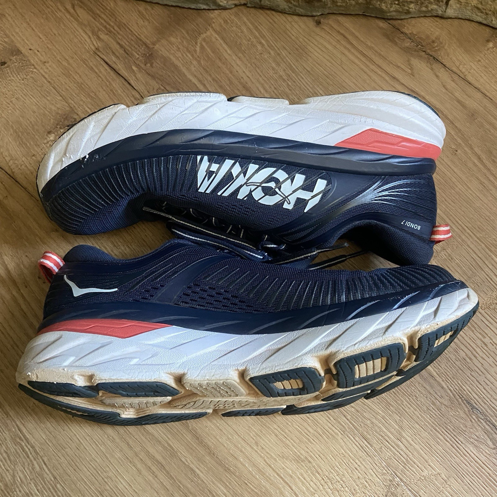 Hoka One W Bondi 7 Women's Size 9.5 Running Athletic Shoes Blue 1110519 Bibbl thumbnail 6