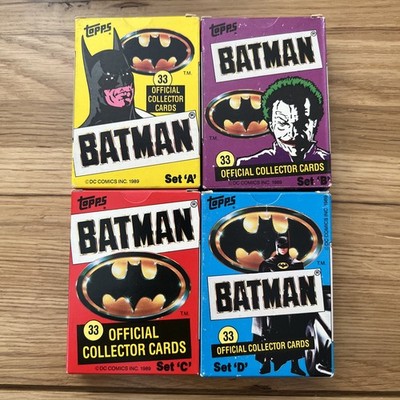 Batman - Complete VINTAGE Set (132 Cards) - 3.5'' X 2.5'' - Topps (UK) - 1989 MINT