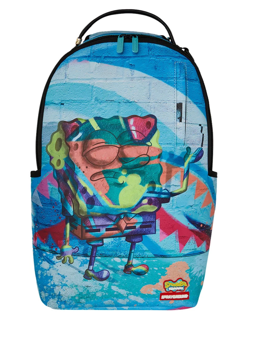 SPONGEBOB × SPRAYGROUND リュック タグ付バックパック Sprayground x Spongebob SPONGEMONET Backpack🔥New Black Bookbag