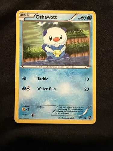 Oshawott 27/114 Black White Pokemon Card 2011 Common