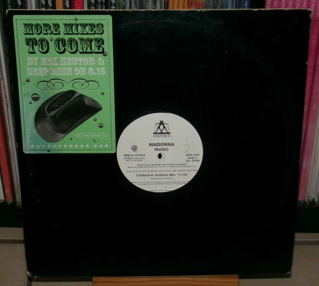Madonna Music Remixes 2 12" Promo Single Record Calderone Groove Armada'