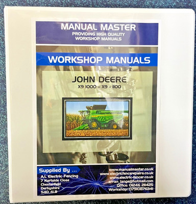 John Deere X9 1000 1100 KOMBI WERKSTATTHANDBUCH - GEDRUCKT - KOSTENLOSE LIEFERUNG