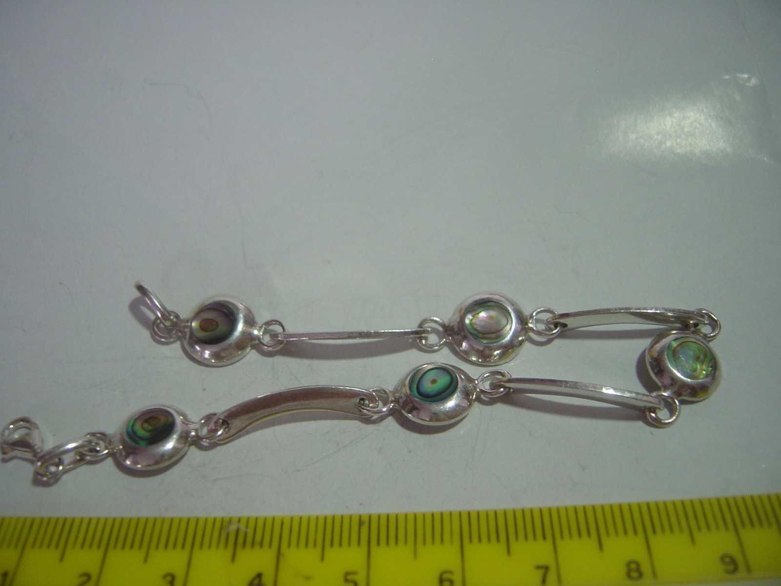 Vintage Superb unusual Solid Silver Bracelet-shim… - image 3