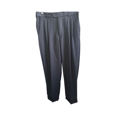 Mazari Charcoal Dress Pant Size 30x30 Pleated & Cuffed Slash Pockets, NWT