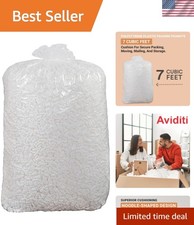 Aviditi 7NUTSW 7 Cubic Feet Loose Fill Packing Peanuts, White