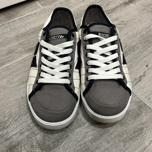 Macbeth Vegan Products Women’s Skate Shoes Size 10 Low Gray White Black Pink - Picture 2 of 13
