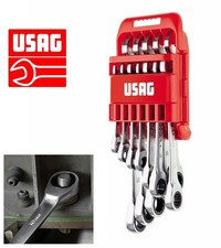 USAG 285 KB/DS12 Serie chiavi combinate a cricchetto  set 12 pezzi con supporto