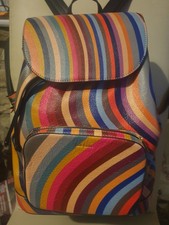 Paul Smith Swirl Leather back pack flat bottom .