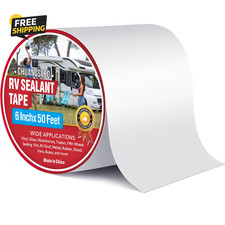 RV Roof Tape White, 6 Inch X 50 Feet, Sealant Patch Repair for Camper,