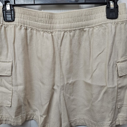 GIRLS WONDER NATION KHAKI PULLON LINEN SHORTS SIZE LARGE (10-12) - Picture 4 of 13