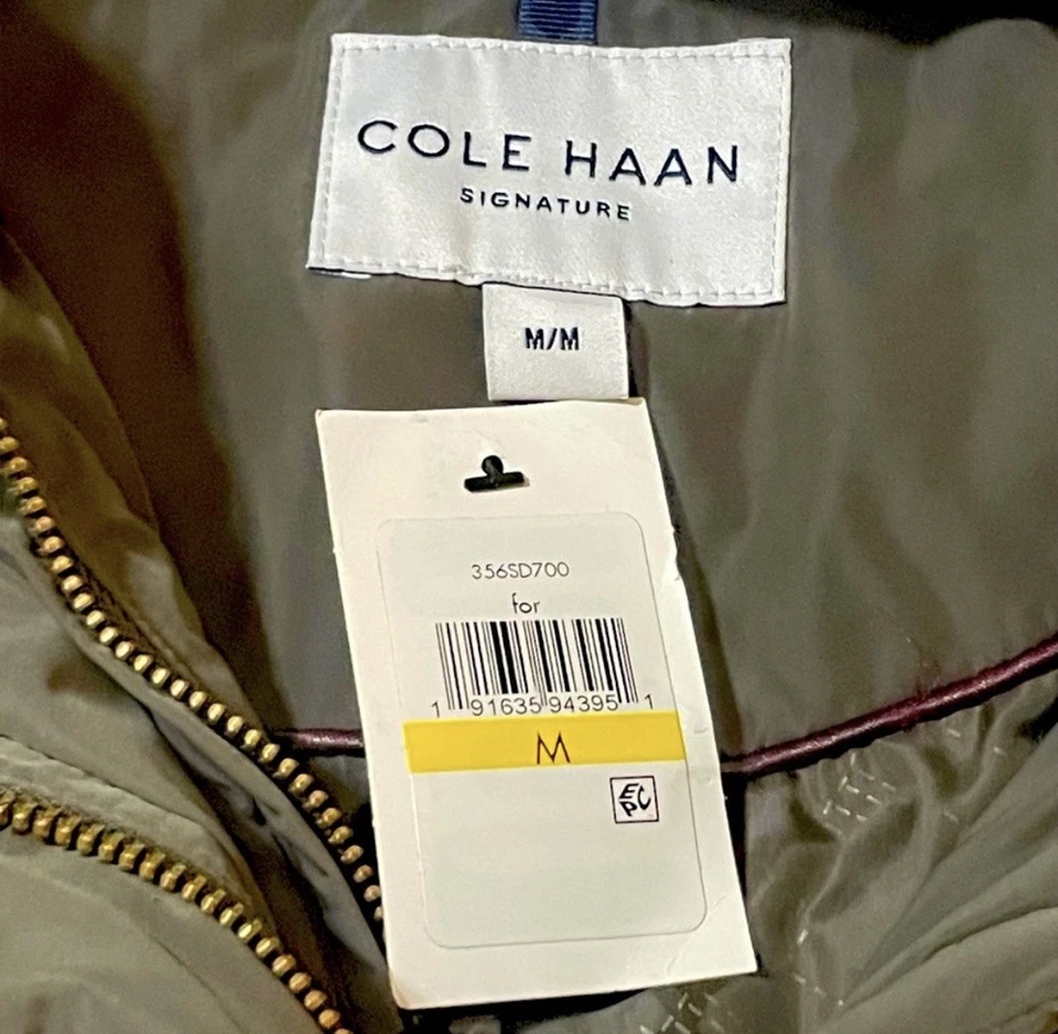 Abrigo para mujer Cole Haan Signature con capucha y cremallera talla M nuevo con etiquetas Foto 3 de 4