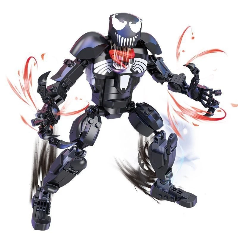 Blocos de construção Venom super-herói figura modelo legal brinquedo de aniversário presente para meninos - Imagem 3 de 4