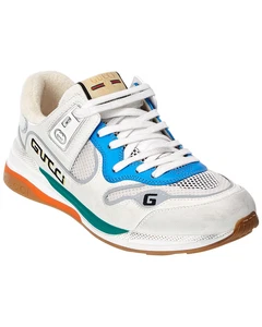Baskets homme Gucci Ultrapace cuir et maille blanc 6