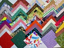 Cotton Fabric 5" Charm Pack Lot 100 Squares Quilting Pre-Cut 50 differ/2 of each