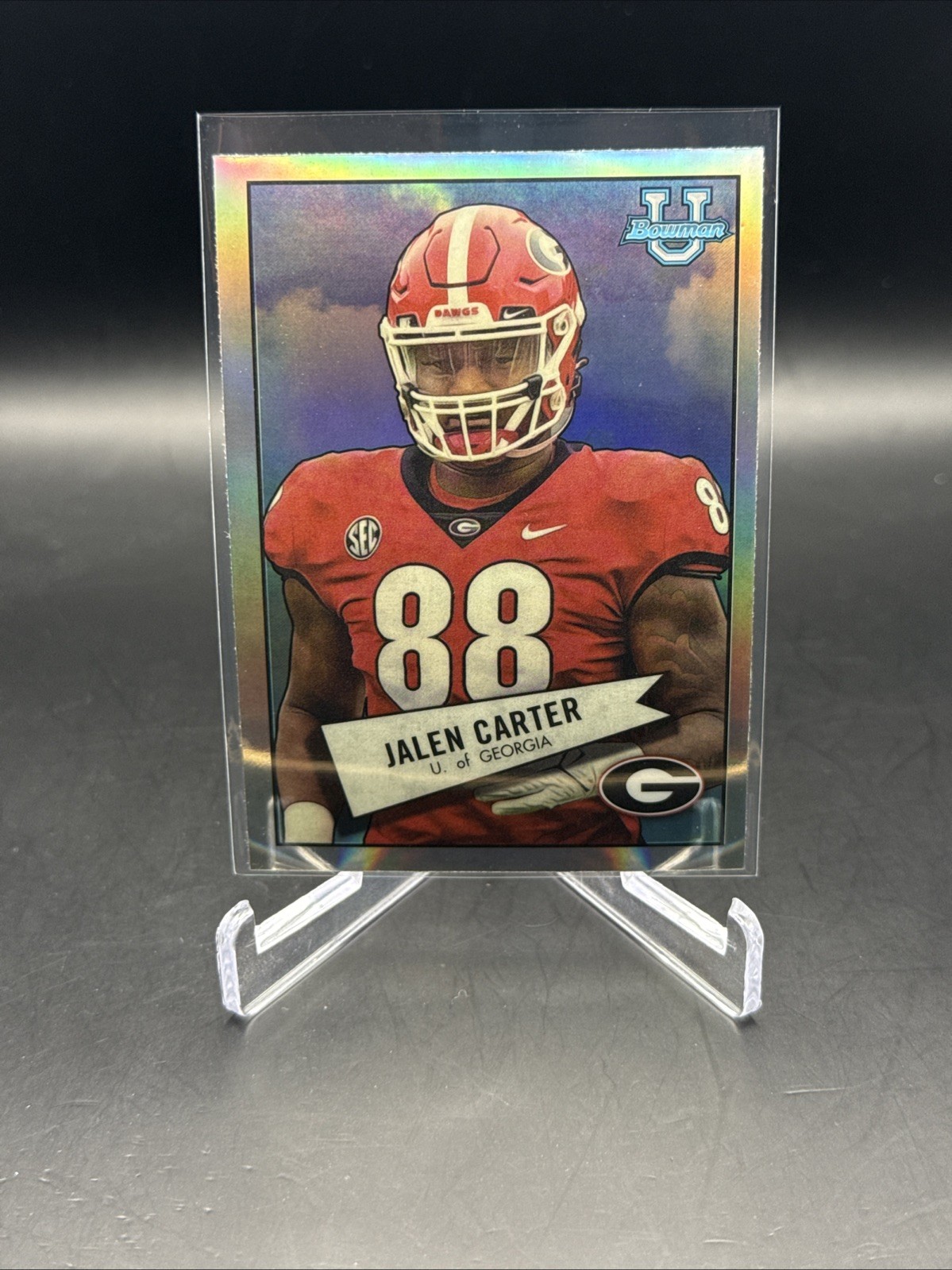 2022 Bowman U Chrome Jalen Carter 1952 #52BF-22 Bulldogs - Eagles