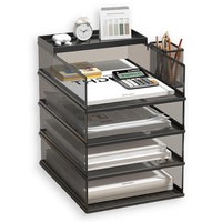 Briefablage BüRo Schreibtisch Organizer Papierhalter Aktenablage 5 Ebenen 33Cm