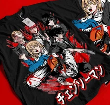 Chainsaw Man New T-Shirt,Denji and Makima T-Shirt Men & Women All Size Black 719
