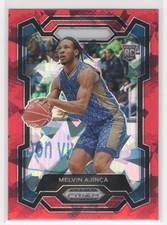 #48 Melvin Ajinca 2024-25 Prizm Draft Picks Red Ice RC