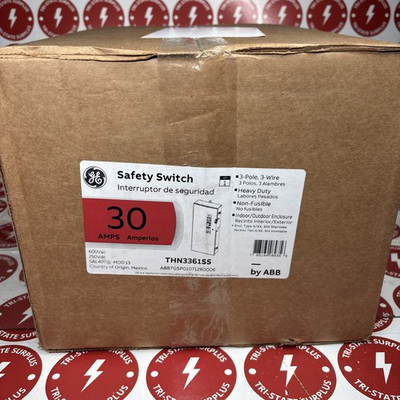 #ad NEW GE THN3361SS Disconnect 30 Amp 600 Volt 3P3W Nema 4X Heavy Duty Model 🔴 $284.99