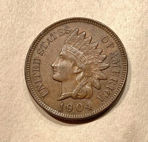 1904 Indian Cent Brown AU