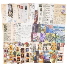 Vintage Scrapbook Supplies Pack (200 Pcs) for Art Journaling Junk Journal6674