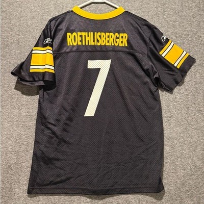 Pittsburgh Steelers Roethlisberger NFL Reebok Jersey Youth XL 18-20 black mesh