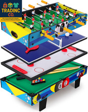 4-In-1 Multi Game Table   Air Hockey, Foosball, Pool  Table Tennis Combo Set, S