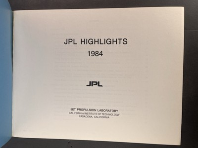 JPL Highlights 1984 ~ NASA Jet Propulsion Laboratory Report ~ Caltech Space Prog