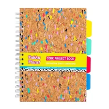 Pukka Pad, Pukka Planet B5 Cork Project Book – Twin Wire Bound Notebook with 200