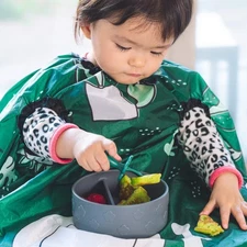 Allover Waterproof Bib, Machine Washable, Ages 6-24 Months, Forest Green