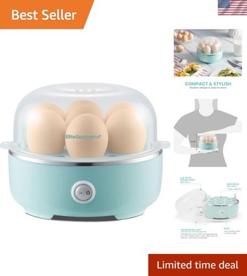 Compact Electric Egg Cooker - Prepare 7 Soft or Hard-Boiled Eggs Effortlessly