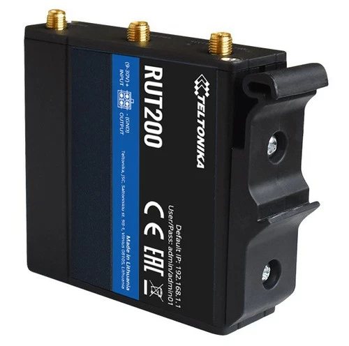 Teltonika RUT200 inkl Halter auf Hutschienenmontage 4G LTE Router für Baustellen