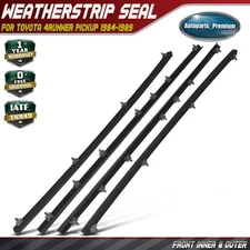 4Pcs Front Inner & Outer Door Window Belt Weatherstrip Kit for Toyota 4Runner