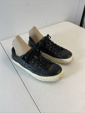 Taos Plim Soul Lux Women's Sneaker Soft Premium Leather Lace Up Black Size 8.5