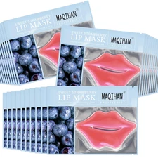 30PCS Blueberry Lip Mask Gel Patches Hydrating Moisturizing Anti-Wrinkle Care