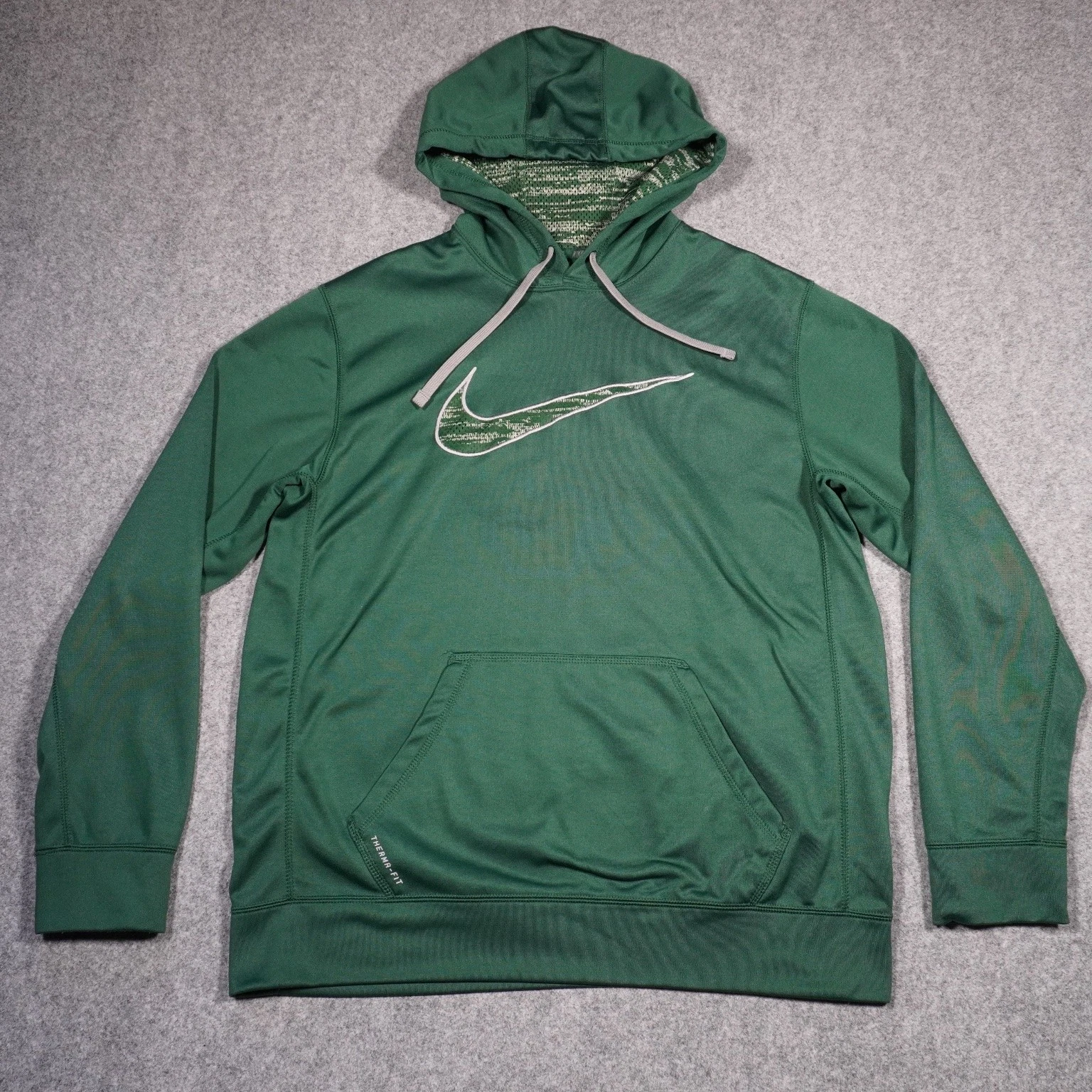 Nike Hoodie Men's Green L Therma-FIT Pullover Performance Polyester