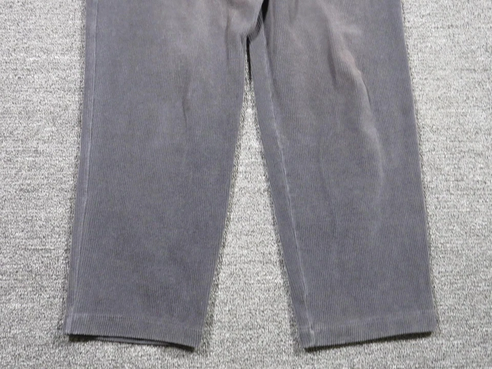 Lands' End Pants Womens Small Petite Gray Sport Knit Straight Leg Corduroy - Image 3 of 4
