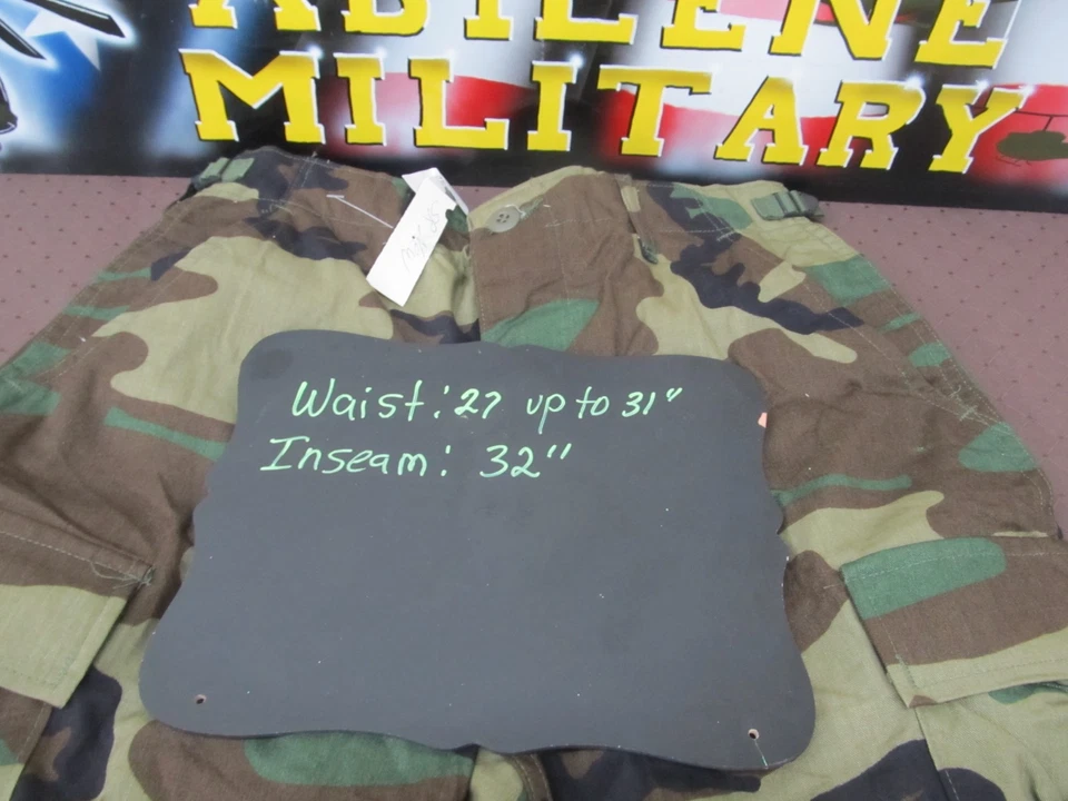 US ARMY BDU WOODLAND PANTS UNIFORM 50% COTTON 50% NYLON NEW SMALL REGULAR - Image 3 of 4
