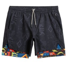 Mens Workout Shorts 2 in 1 Stretch 5" Gym Shorts Running Shorts with Compress...