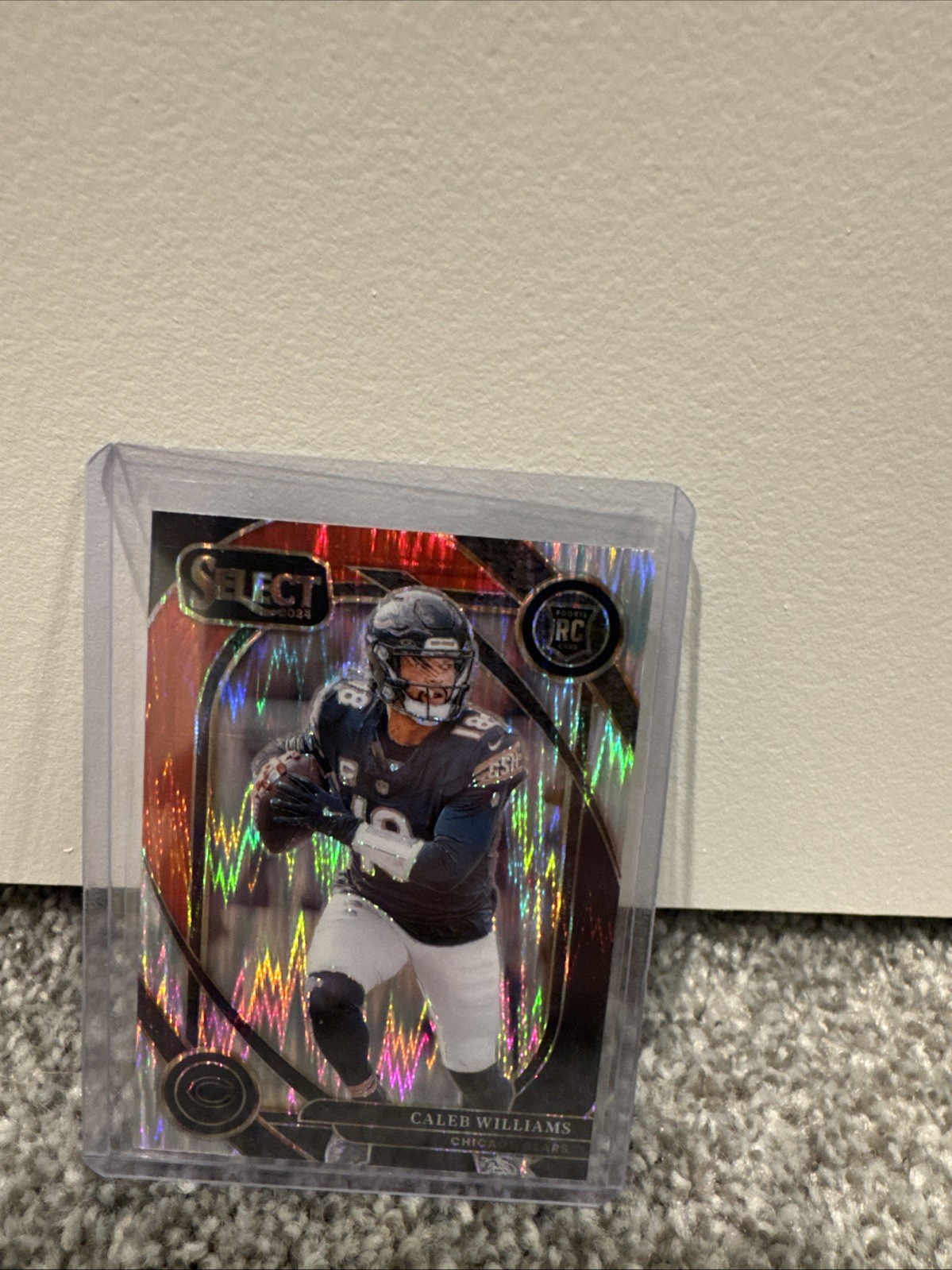 2024 Panini Select - Club Level Caleb Williams #216 Black & Red Shock Prizm (RC)